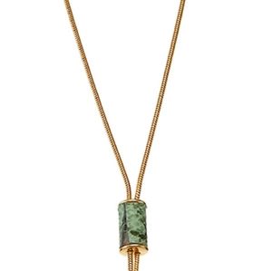 Nine West Gold Tone Snakeskin Y Necklace